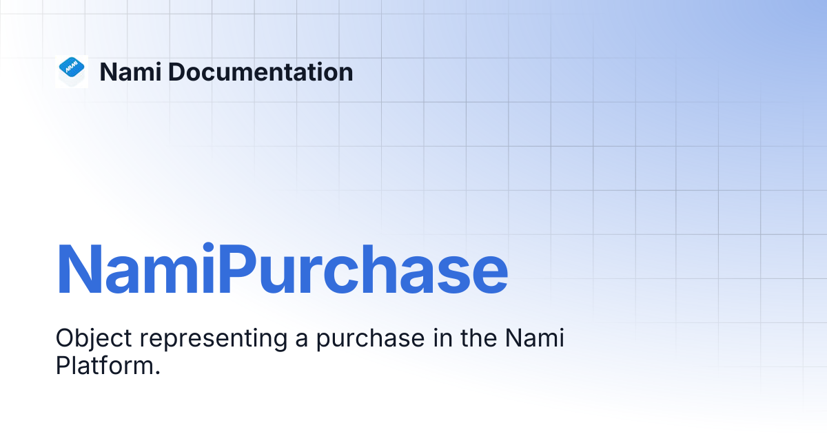 NamiPurchase | Nami Documentation