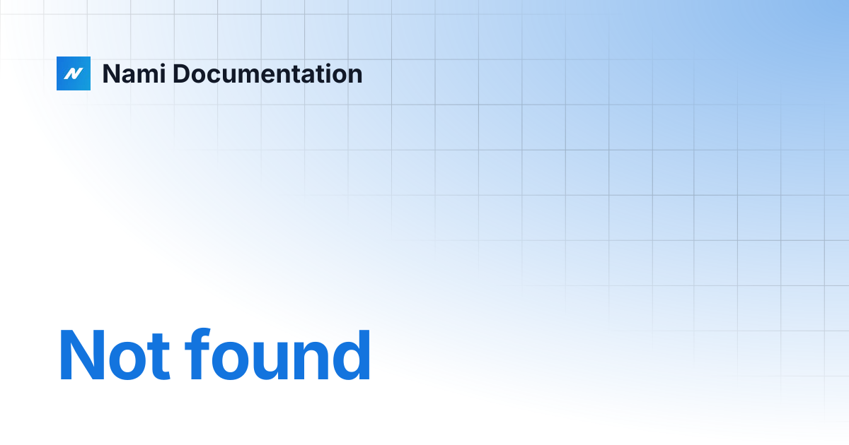 Organization nami public documentation